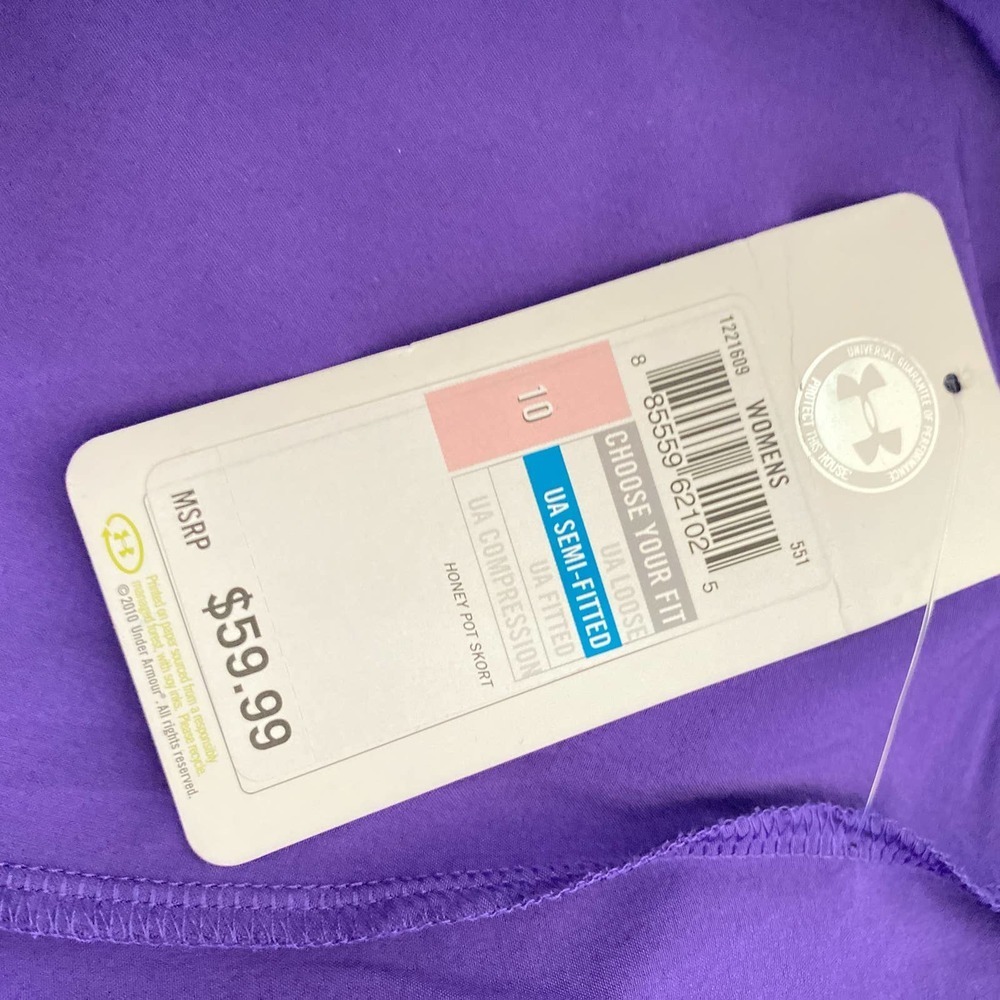 🎯FINAL SALE🎯 NWT UNDER ARMOUR UA Semi- Fitted Honey Pot Skort, LL0540 - Picture 4 of 8